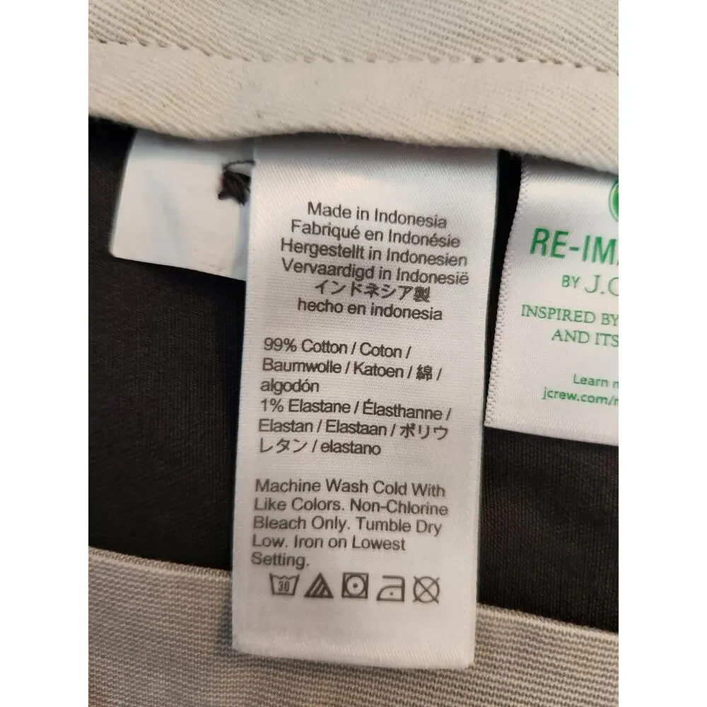 NWOT J. Crew Men's 770™ Straight-Fit Stretch Chino Pant Green 34/30 *Flaw
